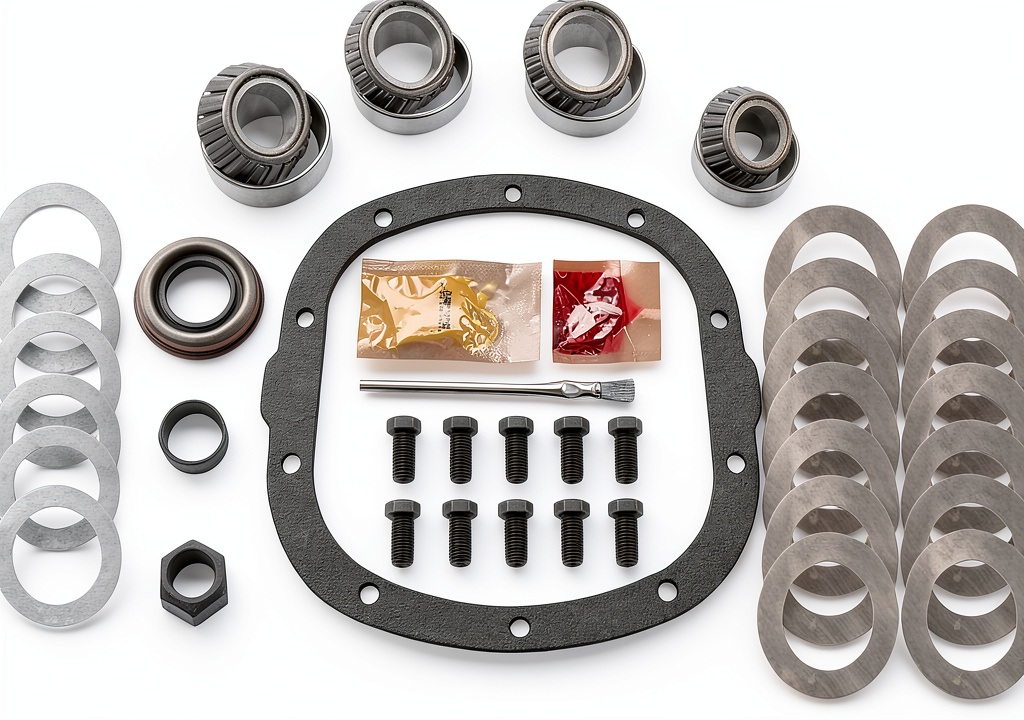 Installing Differential Bearing Kit Motive Gear Alloy Steel on a wooden workbench