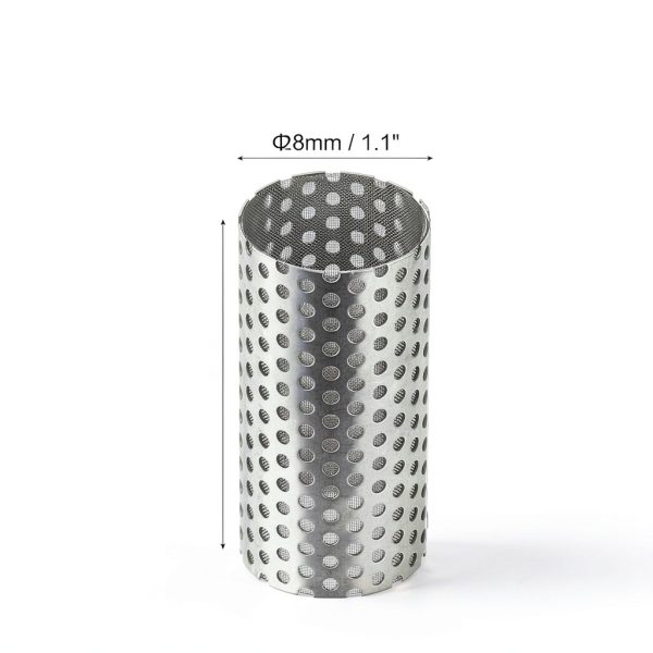 PATIKIL Y Strainer Mesh 28mm OD 55mm H Double Layer 304 Stainless-1