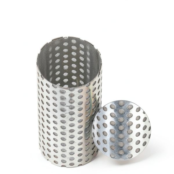 PATIKIL Y Strainer Mesh 28mm OD 55mm H Double Layer 304 Stainless-2